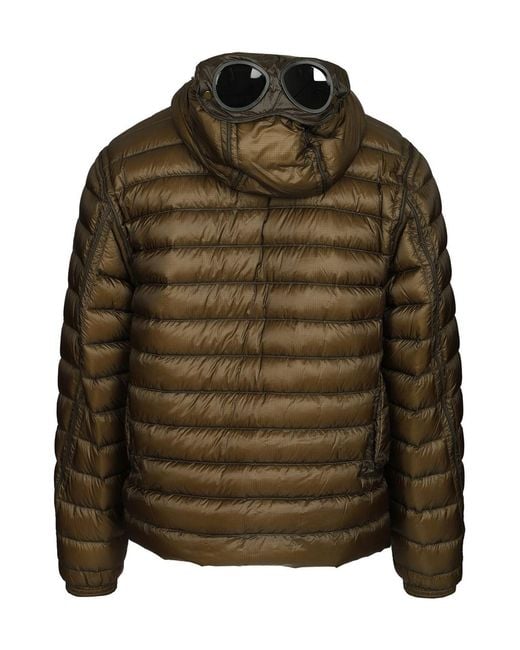C P Company Green Google Down Jacket for men