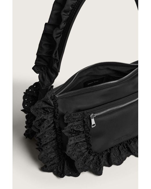 Simone Rocha Black Pillowcase Ruffled Shoulder Bag