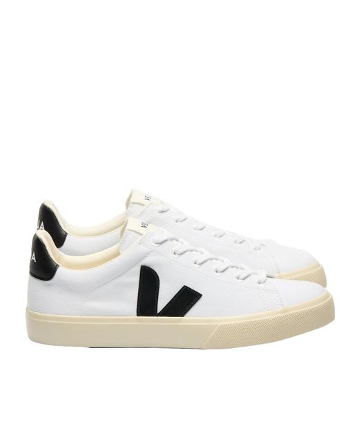 Veja White Campo Lace-Up Sneakers