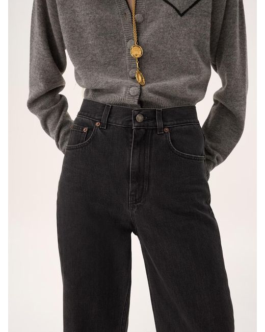 Chloé Blue Chloé High-Waisted Cropped Jeans