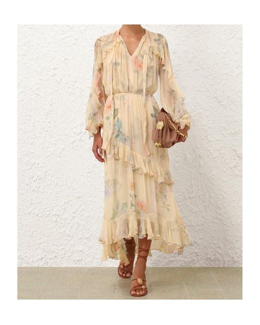 Zimmermann Natural Asymmetrical Skirt