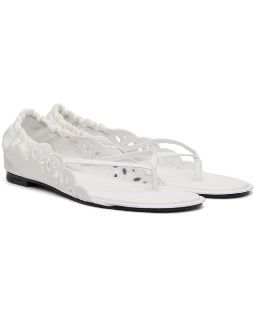 Jacquemus White Open-Toe Flat Sandals