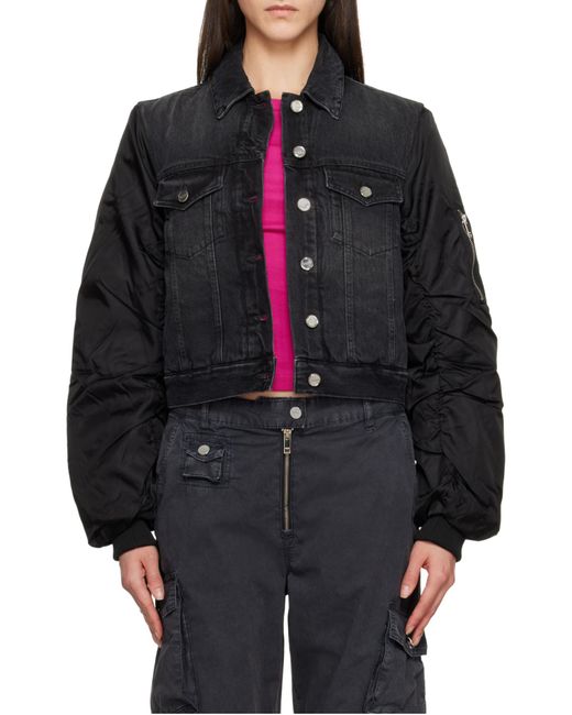 Ganni Black Rigid Denim Jacket