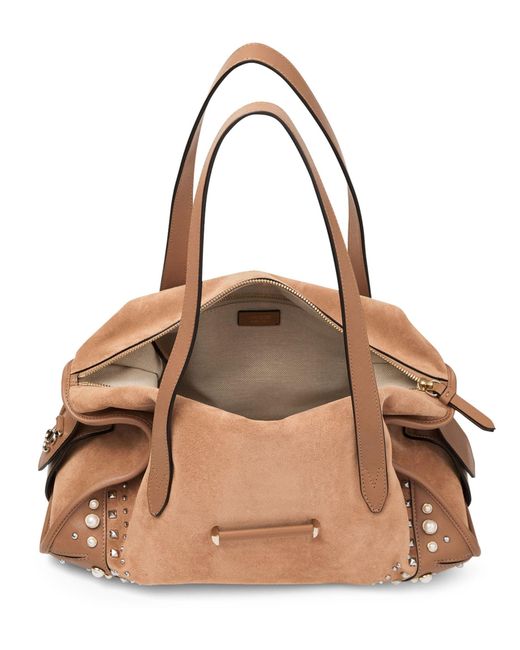 Jimmy Choo Natural Medium Bar Holdall Bag