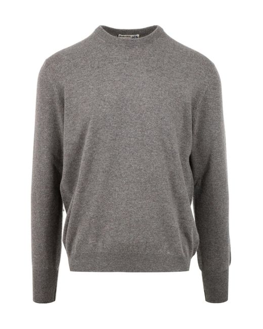 Ballantyne Gray Round Neck Sweater for men