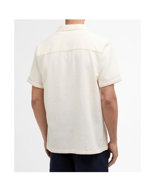 Barbour White Short-Sleeved Button-Up Shirt for men
