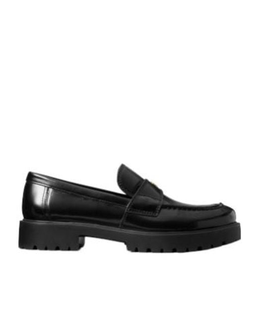 Tory Burch Black Classic Lug Slip-On Loafers