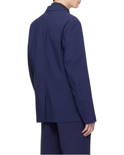 Veilance Blue Single-Breasted Blazer for men