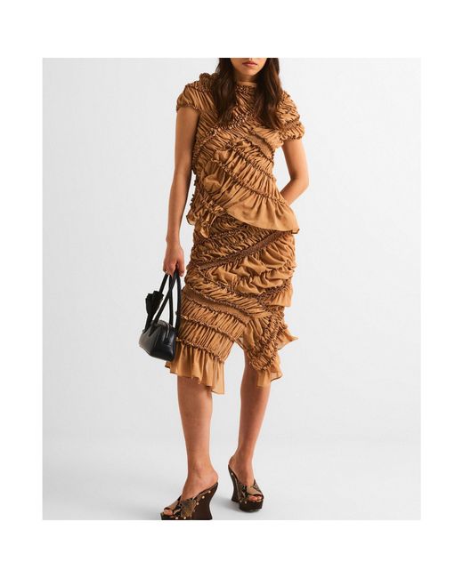 Magda Butrym Brown Short-Sleeve