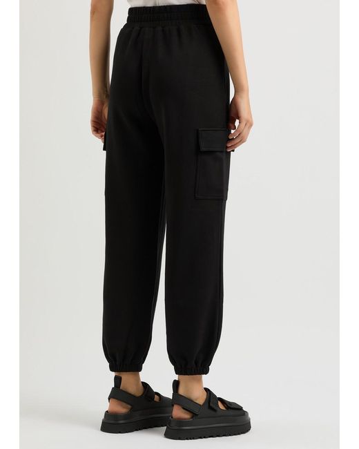 Varley Black The Cargo Pant Stretch-Jersey Sweatpants