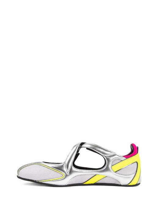 The Attico Green Floor 01 Holographic Ballet Flats