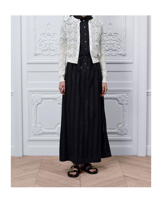 Dior White Iviera Embroidered Cardigan