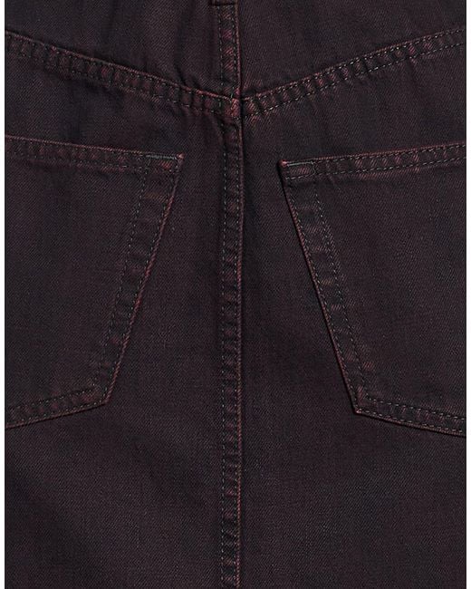 MM6 by Maison Margiela Black Colorful Denim Midi Skirt