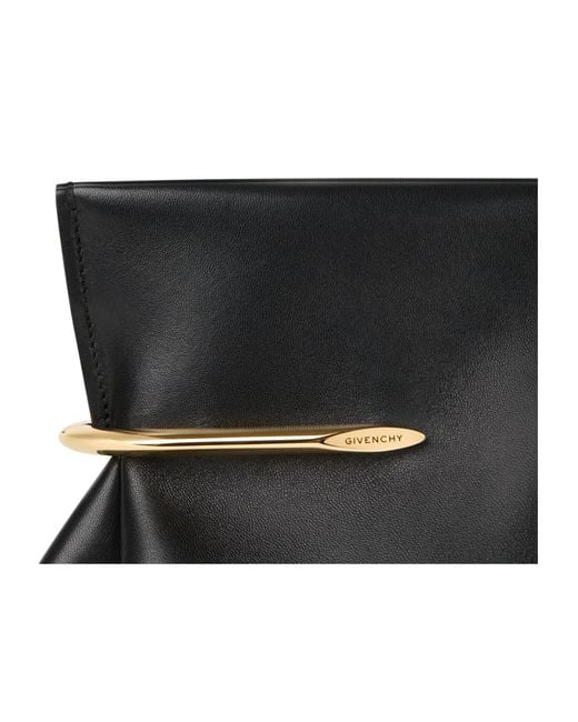 Givenchy Black Smooth Leather Clutch Bag