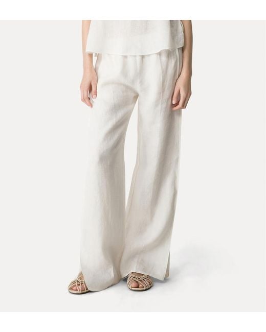 Forte_forte White Elasticated Trousers