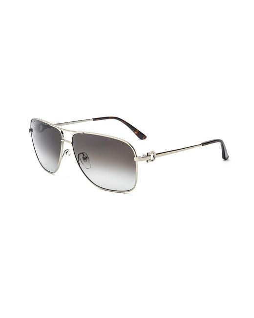Ferragamo Metallic Logo Sunglasses for men
