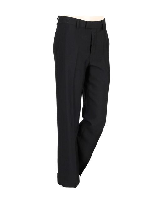 Ann Demeulemeester Black Gaelle Straight-Leg Trousers
