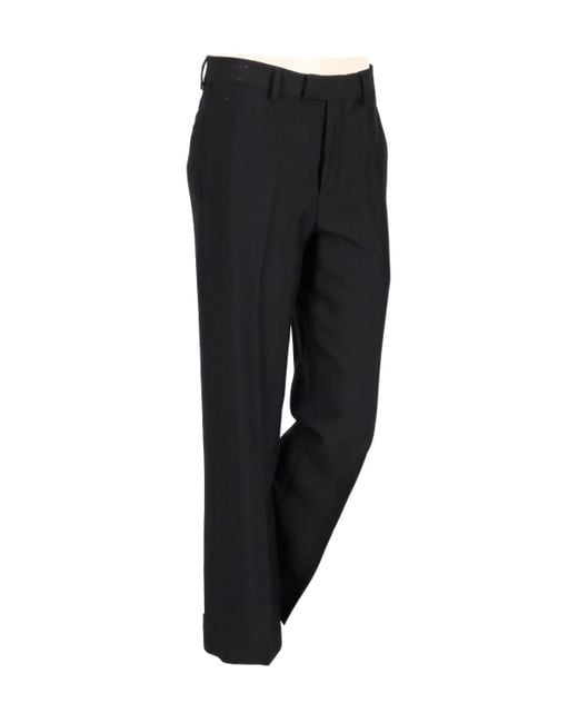 Ann Demeulemeester Black Belt-Loop Casual Pants