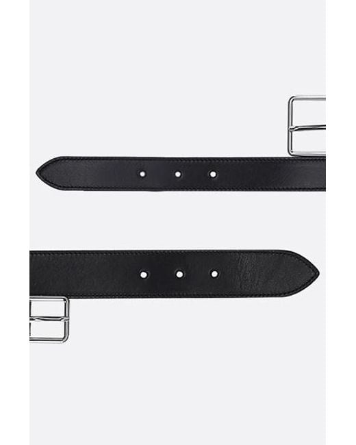 McQueen White Double Buckle Belt