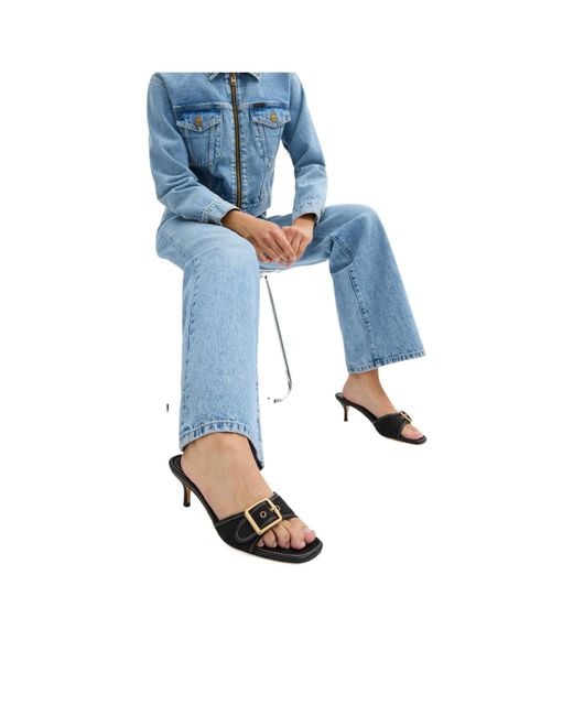 COACH Black Simple Mules