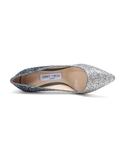 Jimmy Choo Multicolor Romy Slip-On Glitter Pumps