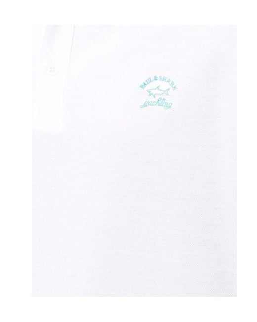 Paul & Shark White Logo Short-Sleeved Polo Shirt for men