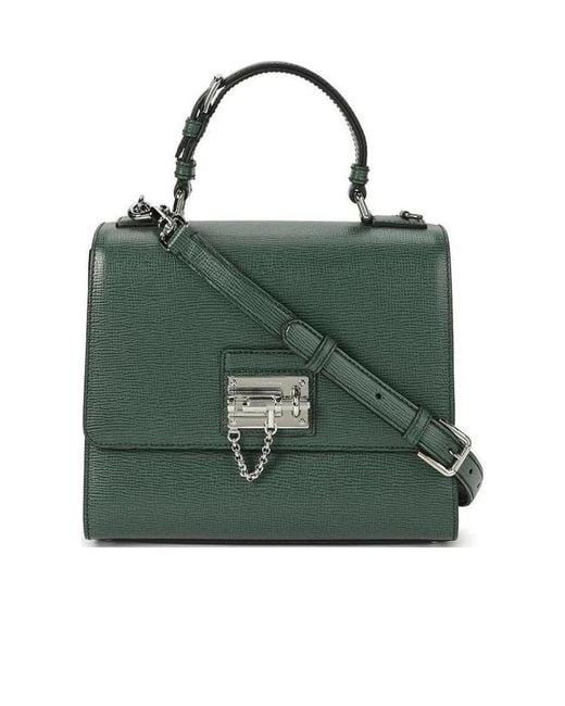Dolce & Gabbana Green Logo Details Handbag