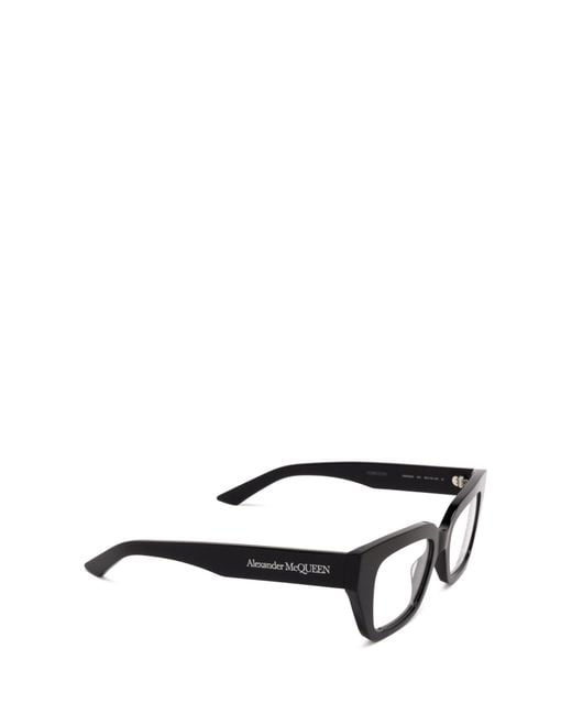 McQueen White Eyewear Square Frame Glasses