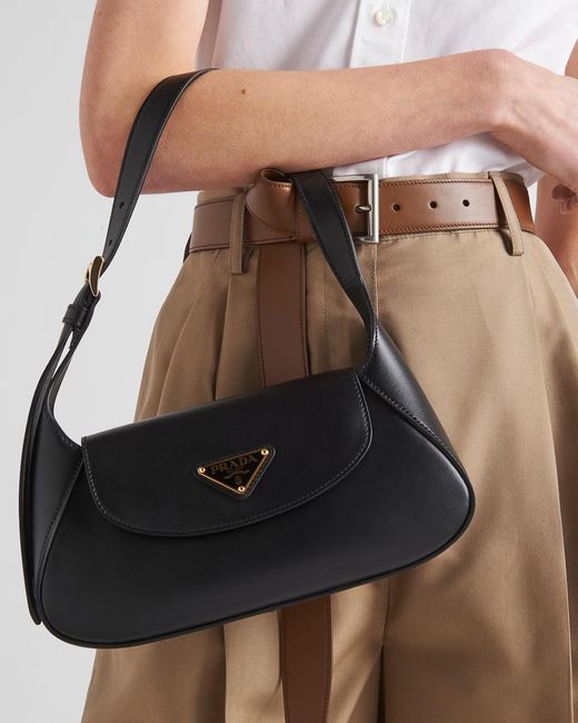 Prada Black Triangle-Logo Small Shoulder Bag