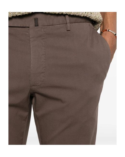 Incotex Brown Pattern 30 Slim Fit Pants for men