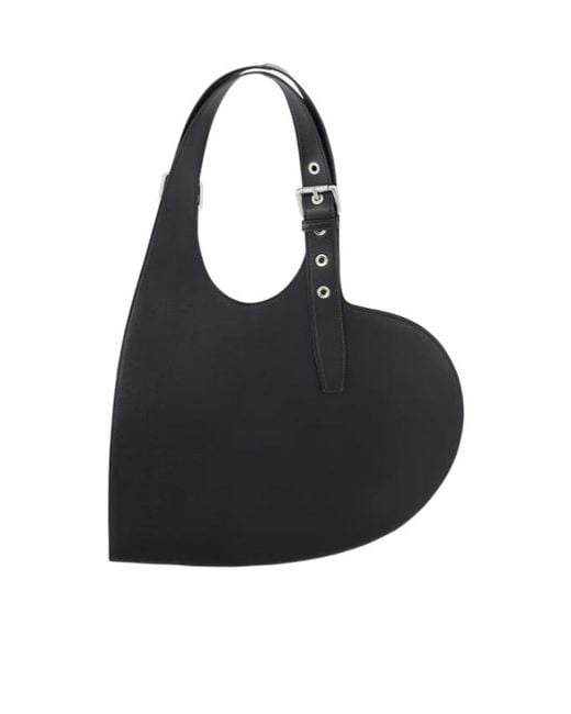 Coperni Black Belt Heart Tote Bag