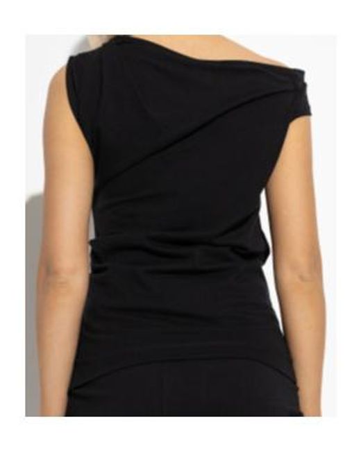 Dries Van Noten Black Asymmetrical Top