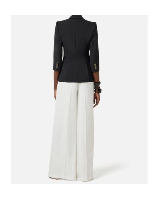 Elisabetta Franchi Purple Single-Breasted Jacket