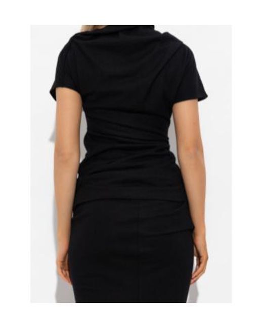 Entire studios Black Draped Knit Top