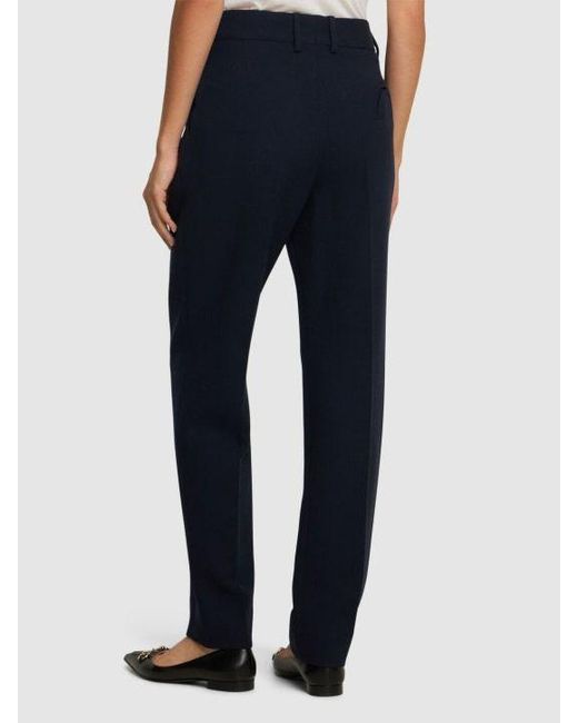Blazé Milano Blue Fox Straight Wool Pants