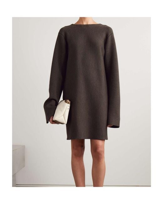 Khaite Brown Elle Mini Dress