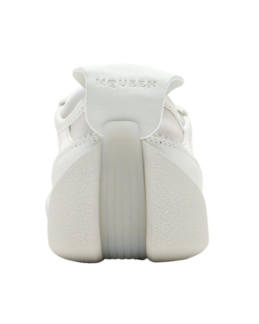 Alexander McQueen White Flexion Lace-Up Sneakers