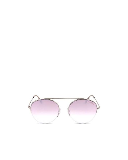 Tom Ford Pink Round-Frame Gradient Sunglasses for men