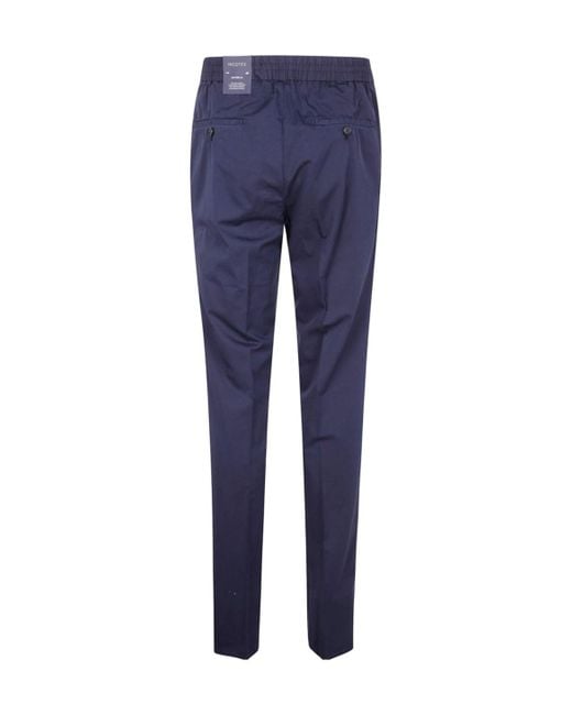 Incotex Blue Pleat-Detail Trousers for men