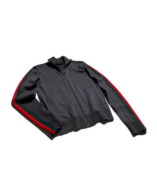 Gucci Gray Web Zip Jacket