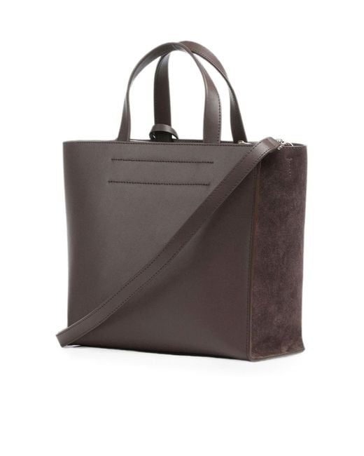 Furla Brown Structured Tote Bag