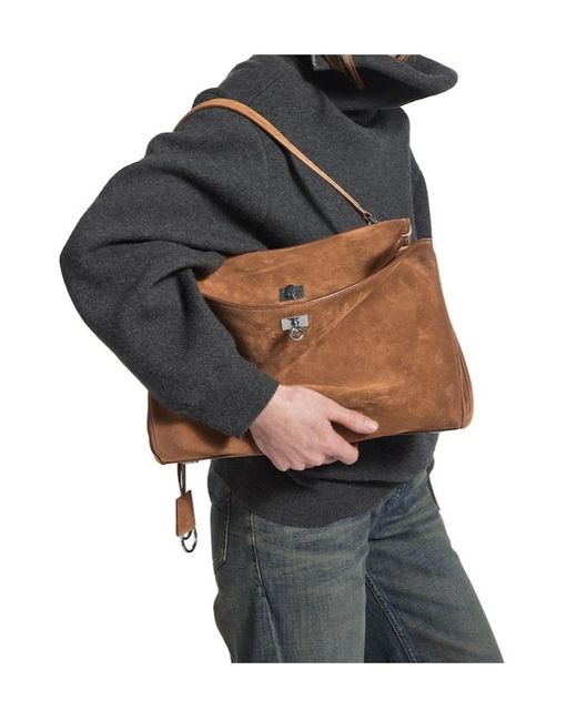 Balenciaga Brown Rodeo Medium Shoulder Bag