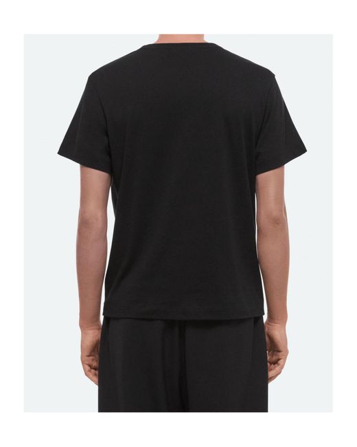 Helmut Lang Black Crew Neck Short-Sleeved T-Shirt for men