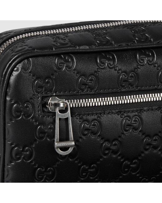 Gucci Black Gg Emblem Small Crossbody Bag for men