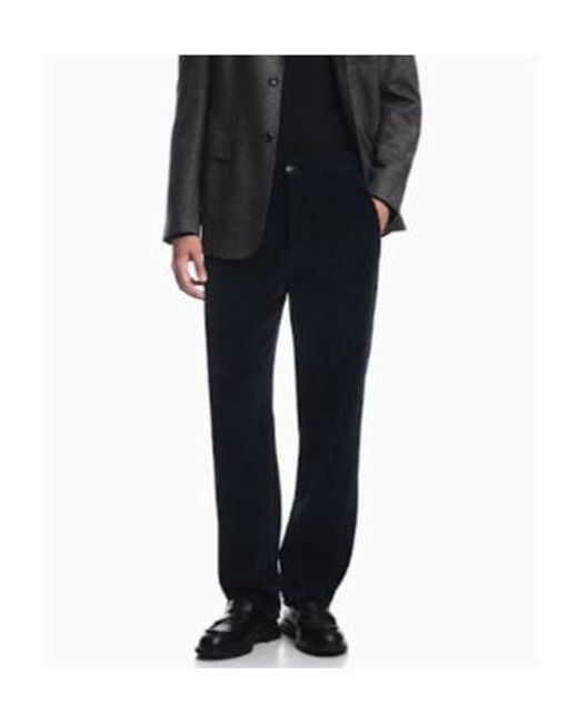 Emporio Armani Blue Corduroy Trousers for men