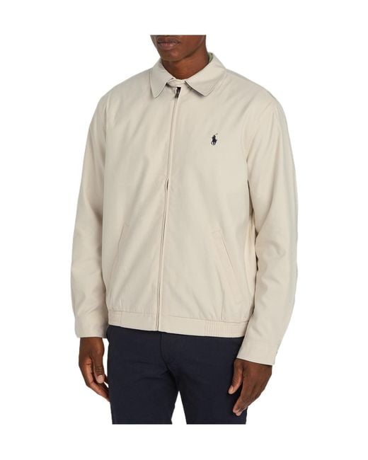 Polo Ralph Lauren White Logo Embroidered Shell Windbreaker Jacket for men