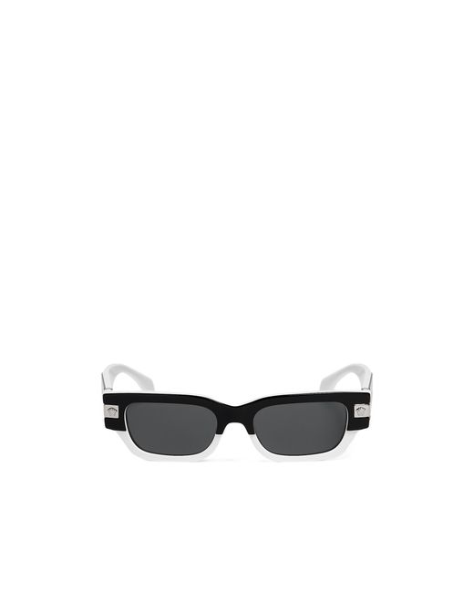 Versace White Eyewear Rectangle-Frame Sunglasses for men