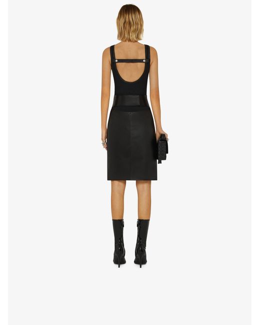 Givenchy Black Scoop-Neck Leather Top