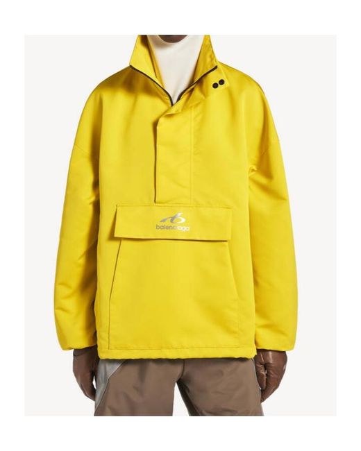 Balenciaga Yellow Bodies Half-Zip Jacket for men