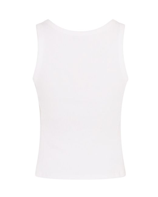 Martine Rose White Zip Detailed Tank Top